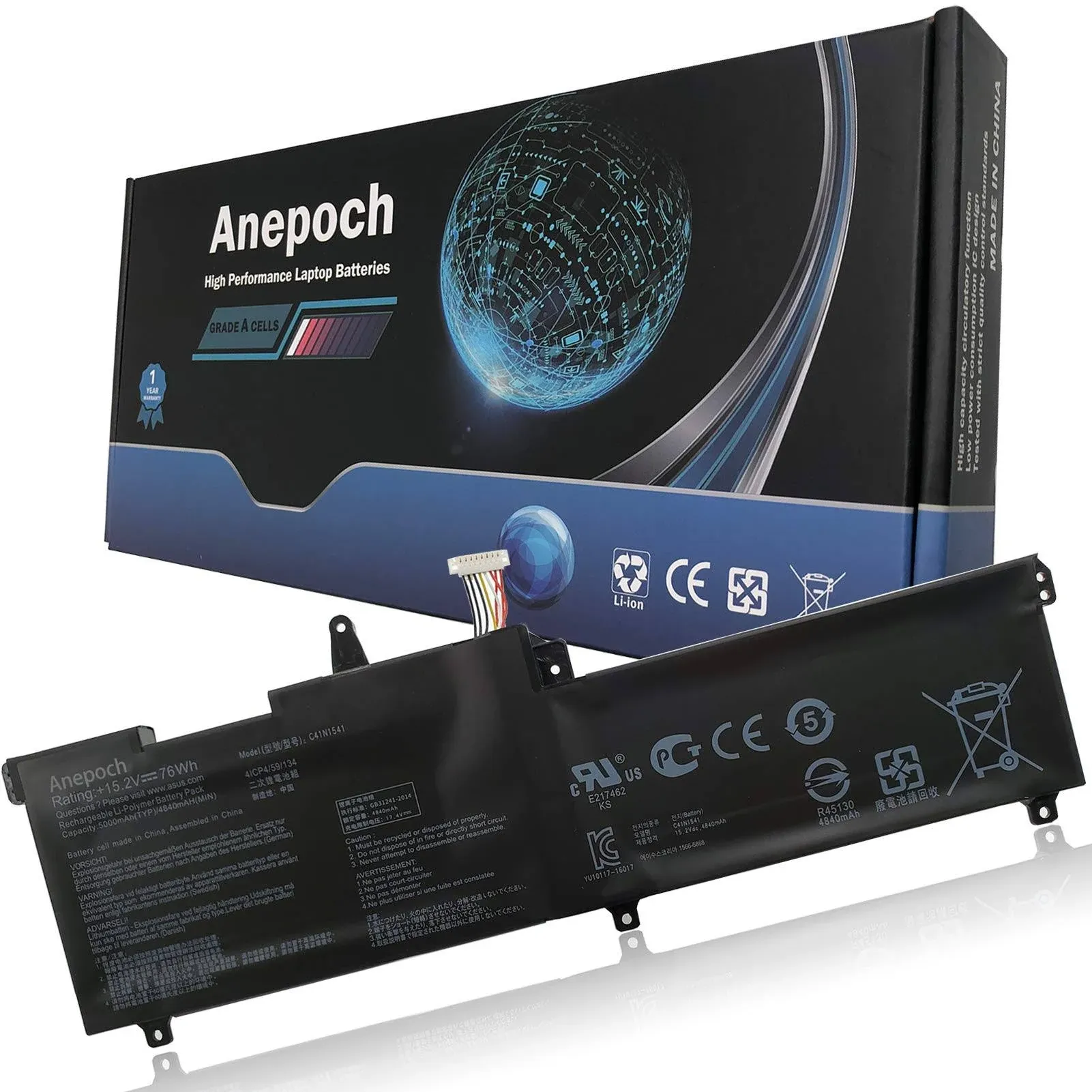 Anepoch C41N1541 Laptop Battery Replacement for Asus ROG Strix GL702 GL702V 76Wh