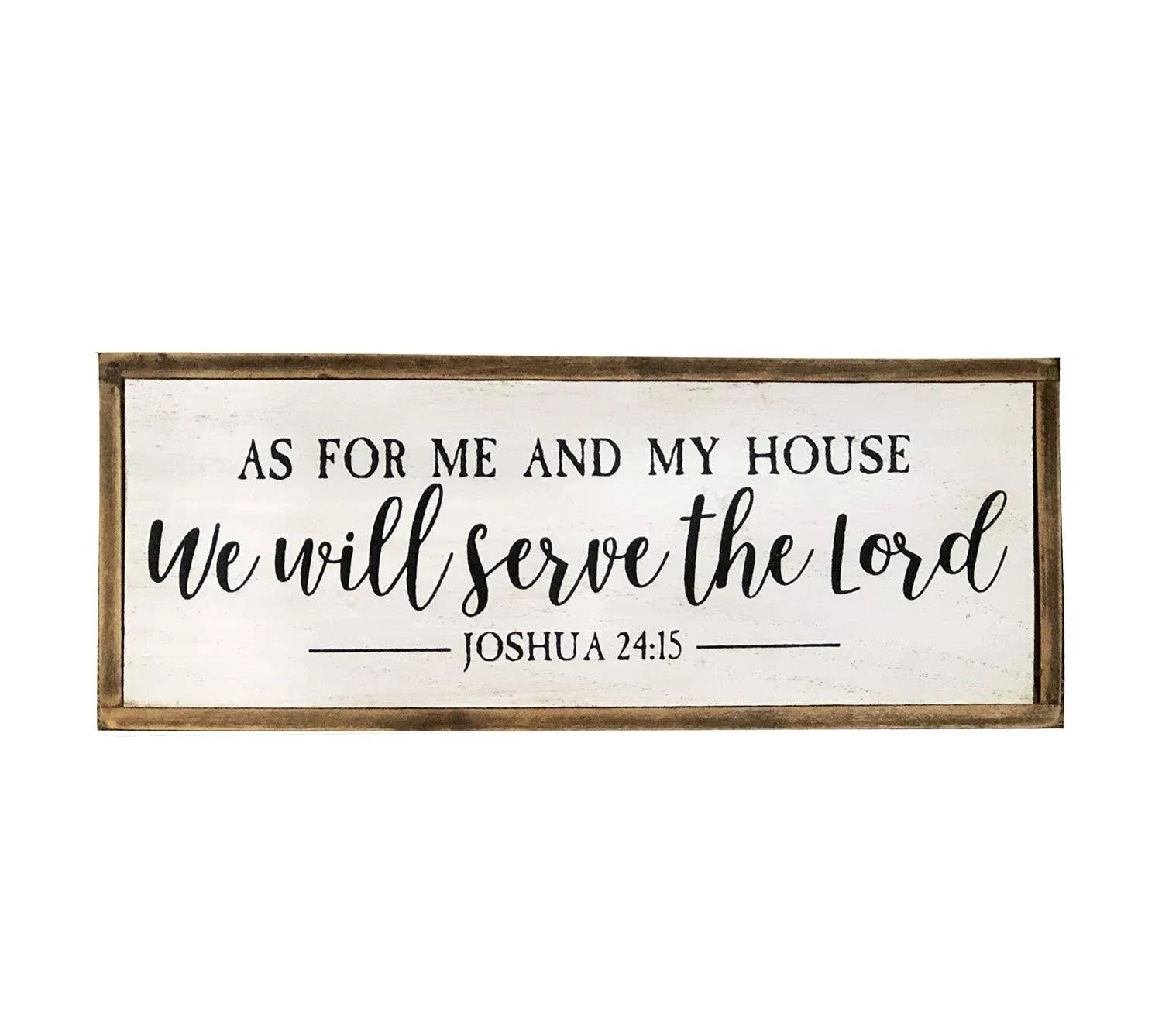 Small Retro Wood Box Sign with Bible Verse - As for Me and My House We Will Serve ...