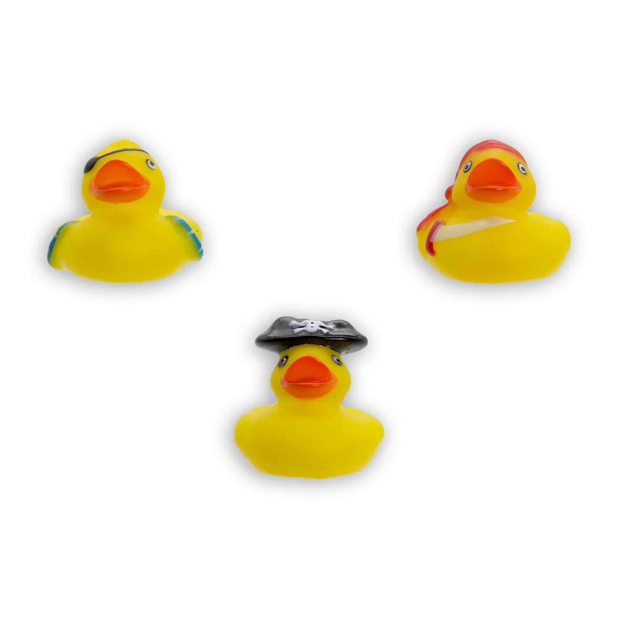 Windy City Novelties - 50 Pack - 2” Mini Pirate Rubber Duckies in Assorted Designs