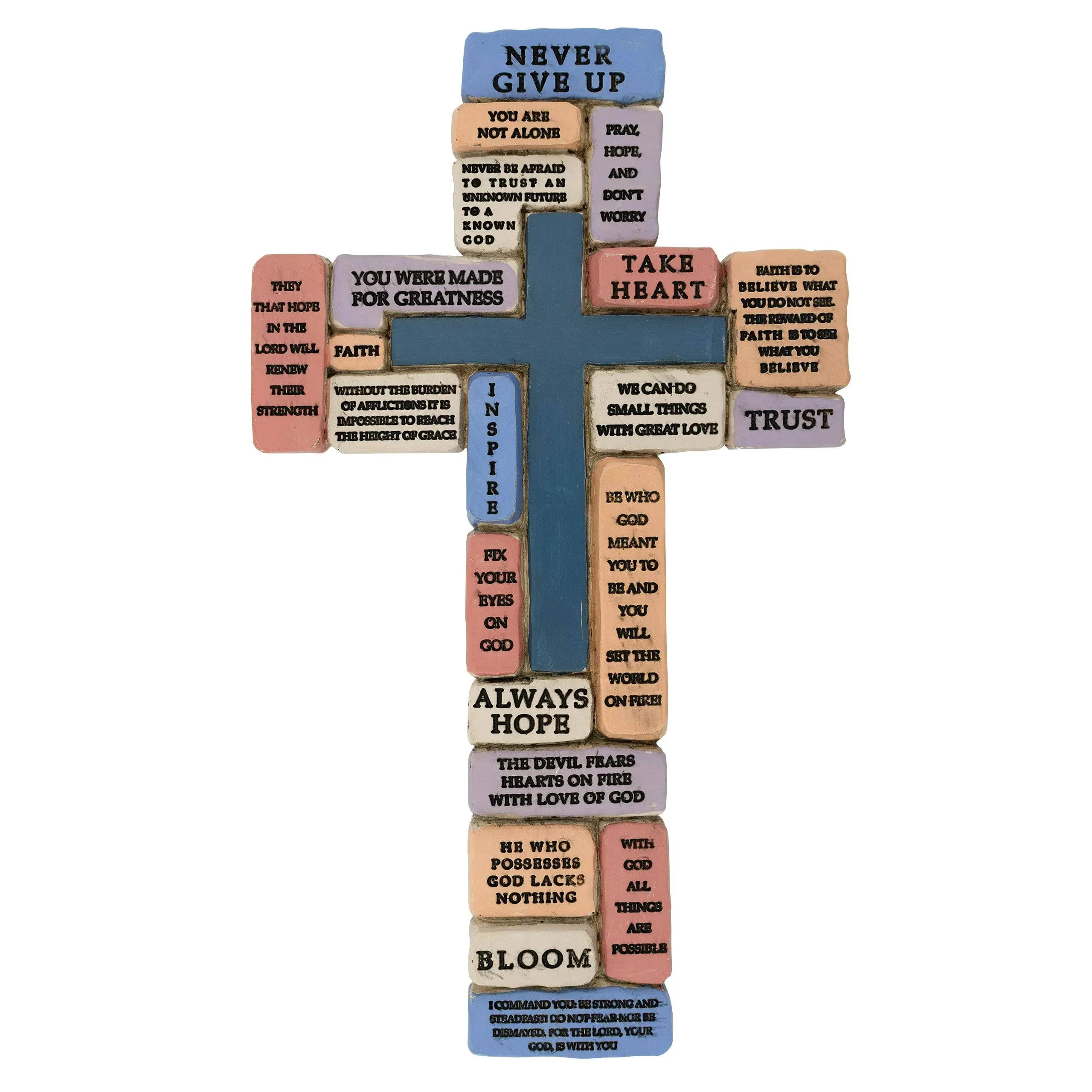 Inspirational Resin Wall Cross | Encouraging and Comforting Words about Famil...