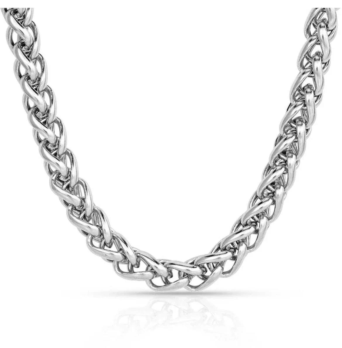 Montana Silversmiths Necklace Mens Wheat Chain Links 21&#034; NC5617