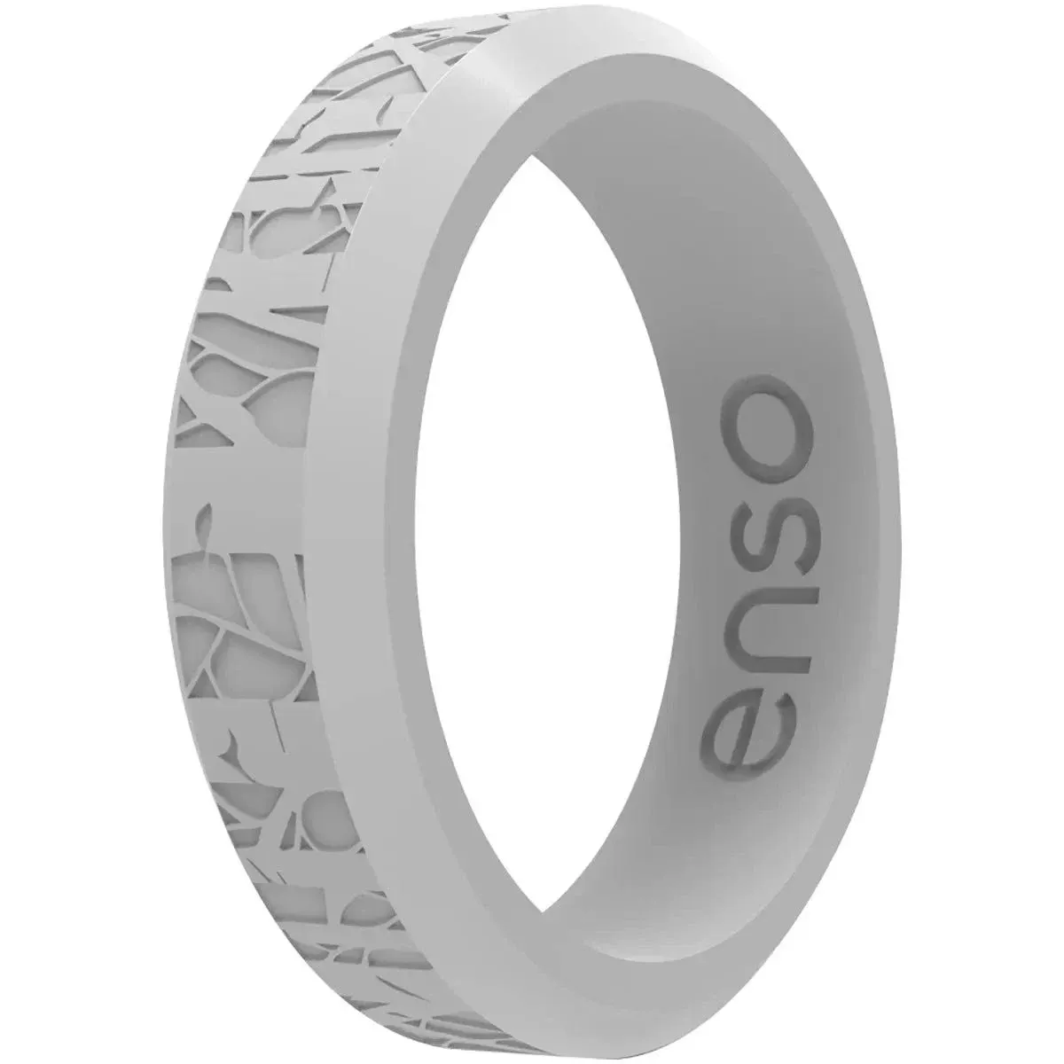 Enso Rings Thin Bevel Series Silicone Ring - Slate