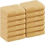 Utopia Towels 12 Pack Premium Wash Cloths Set (12 x 12 inches) 100% Cotton Ring SPUN, Highly Absorbent and Soft Feel Washcloths