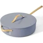 Beautiful 5.5 Quart Ceramic Non-Stick Saute Pan, Cornflower Blue by Drew Barrymore