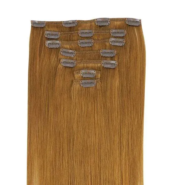 GOO GOO Hair Extensions Clip in Human Hair, Straight Clip ins