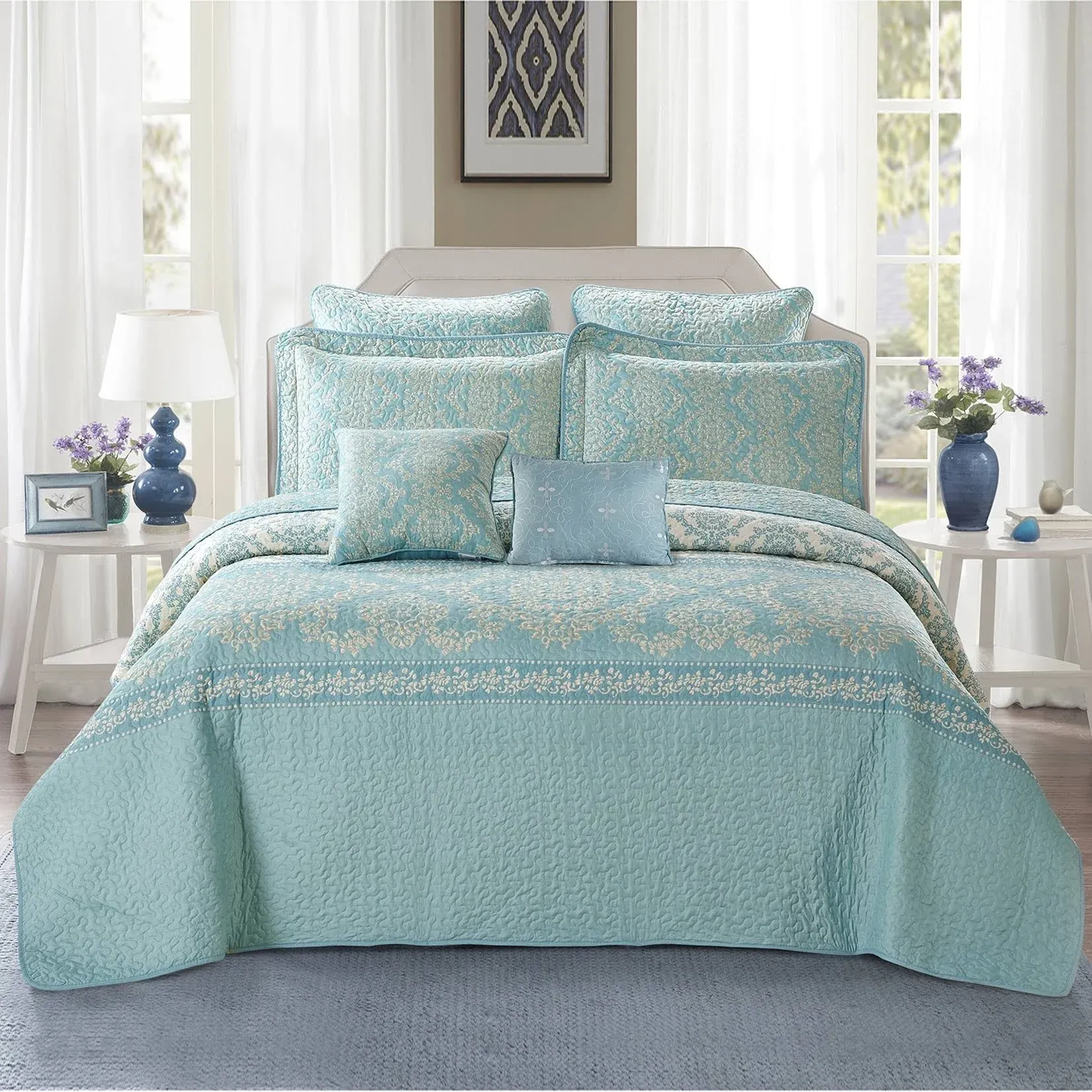 Serenta Mystic 7 Piece Coverlet Set; Queen