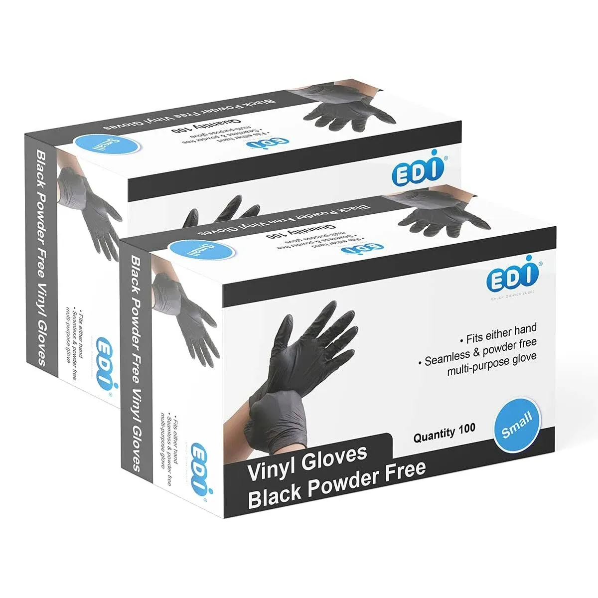 Edi Black Vinyl Gloves