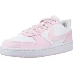 Kids' Nike Court Borough Low Recraft Shoes Big 3.5 White/Pink Foam