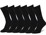 Easton Marlowe Mens Dress Socks 6 Pair Combed Cotton Classic Patterns No Seam Comfort