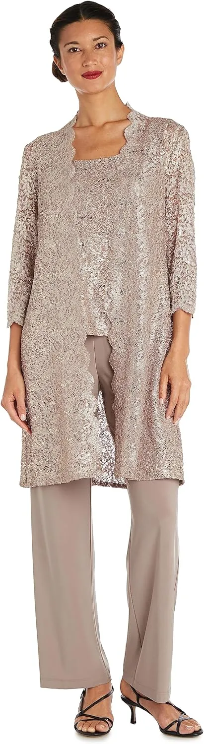 R&M Richards Women's Lace Pant Suit