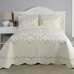 Felisa Embroidered Single Bedspread/Coverlet