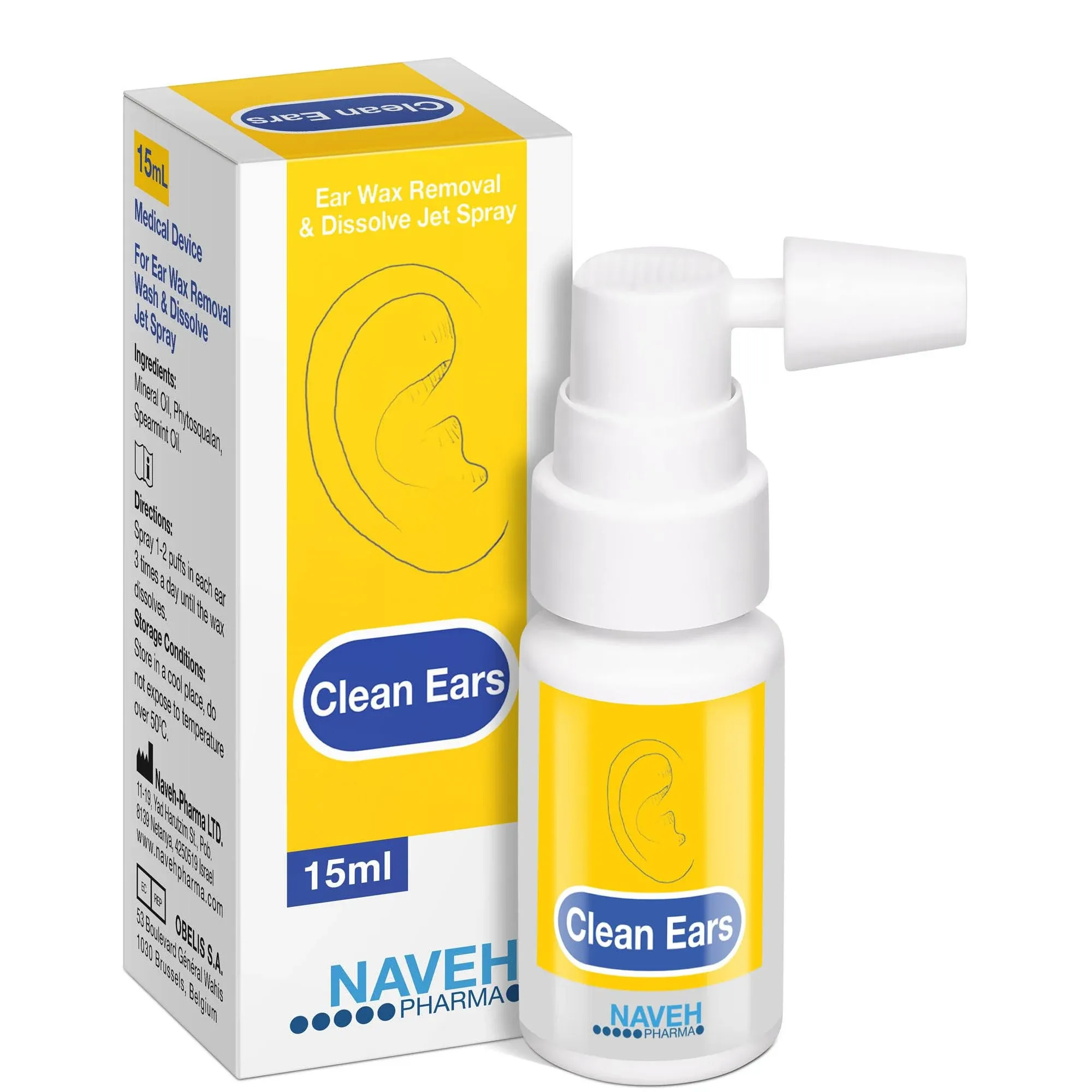 Naveh CleanEars 15ml Ear Wax Removal Spray