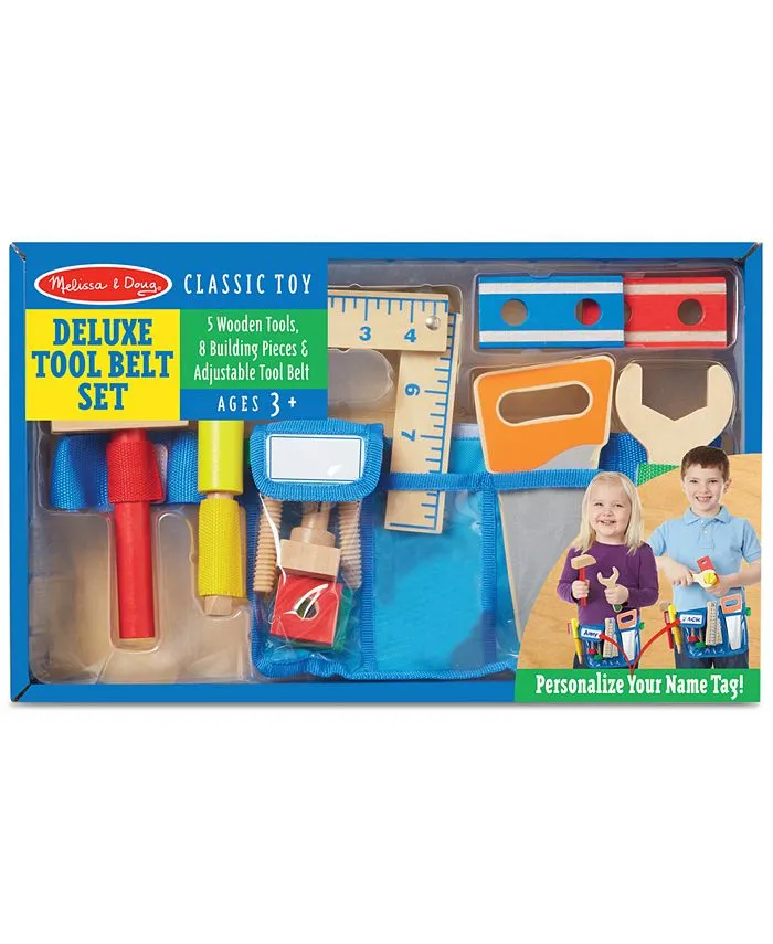 Melissa & Doug - Deluxe Wooden Tool Belt Set