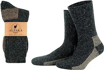 GoWith Unisex Alpaca Wool Terry-Lined Hiking Boot Socks | 1 Pair | Model: 6005 ...