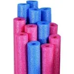 Pool Mate Premium Swimming Pool Noodles, Teal and Orange 12-Pack