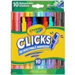 Crayola Retractable Markers, Clicks - 10