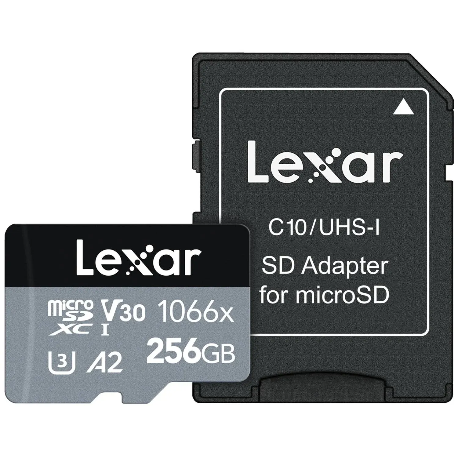 Lexar 128GB Professional 1066x UHS-I microSDXC Memory Card with SD Adapter (Silver Series)