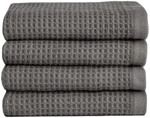 Cozy Earth Waffle Terry Charcoal Washcloths