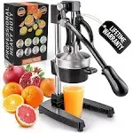 Zulay Kitchen Citrus Press, Heavy Duty Juicer - Orange