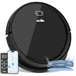 mollie Robot Vacuum and Mop with Wi-Fi/App, Automatic Self-Charging Robotic Vacuum Cleaner, 2800Pa Suction, Slim, Good for Hard Floors Carpets, Black