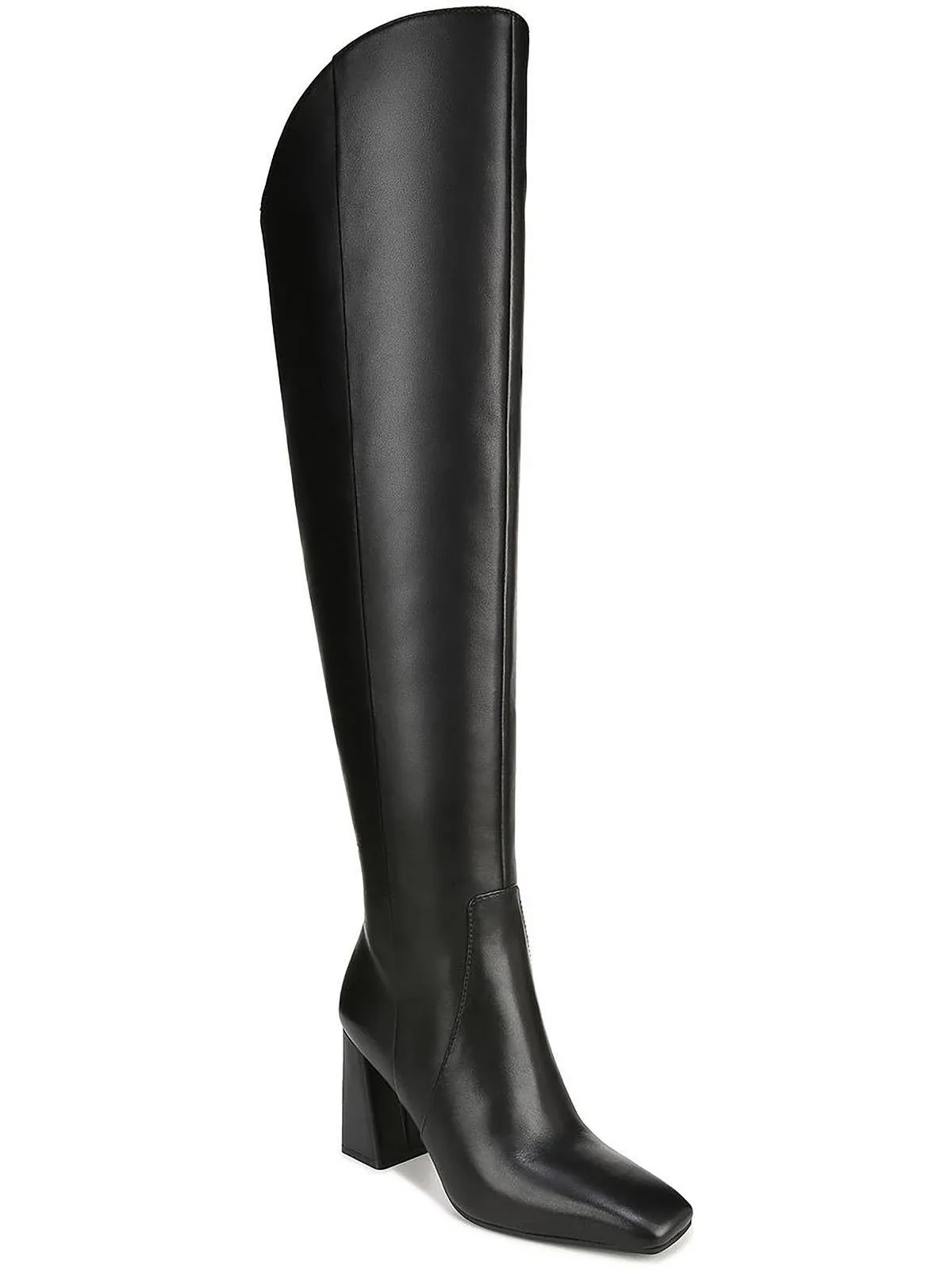 Naturalizer Lyric Womens Leather Wide Calf Over-The-Knee Boots, Black Leather