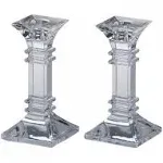 Marquis by Waterford 8" Crystal Treviso Candlestick, White - 2 count