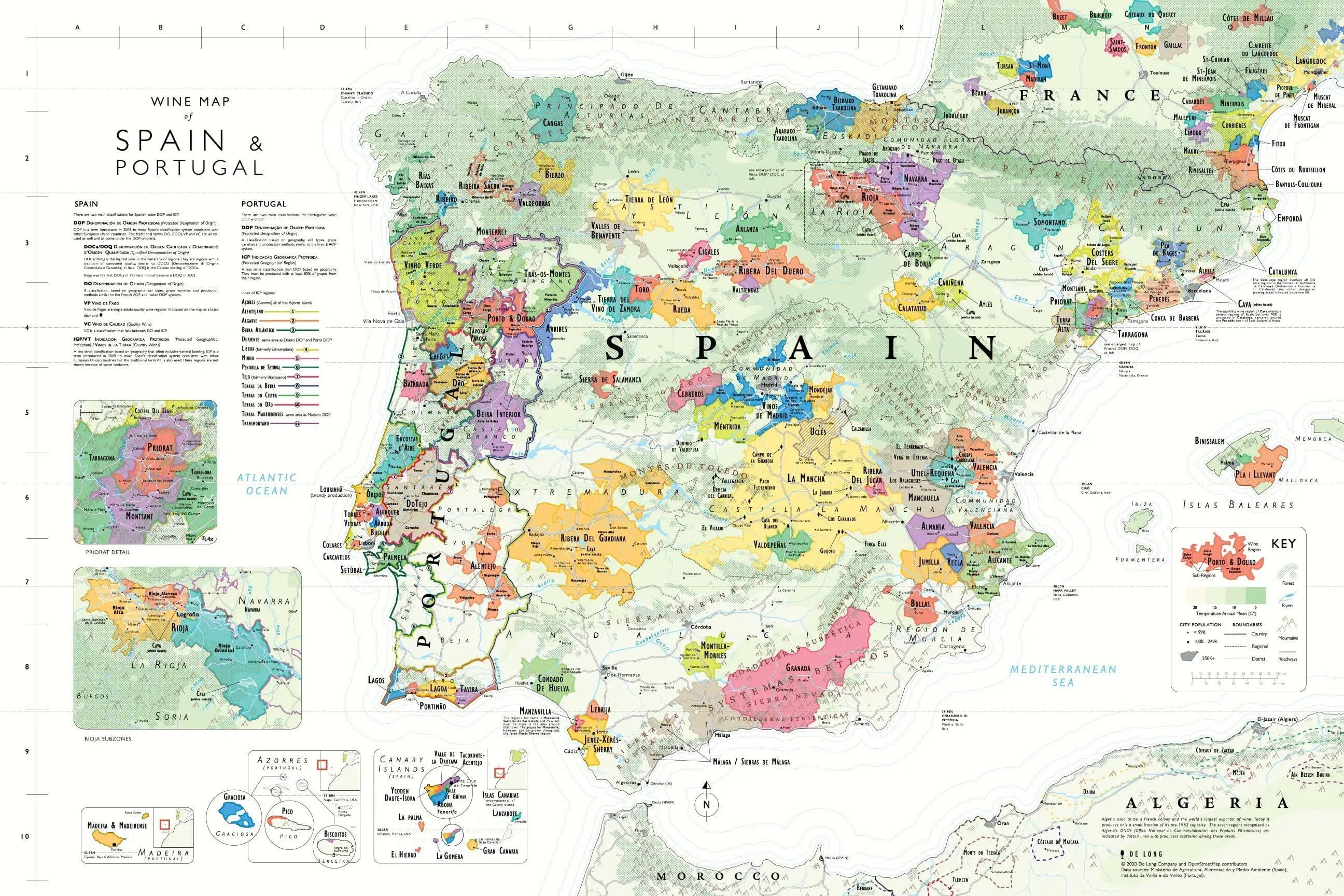 Wine Map of Spain & Portugal