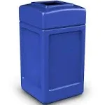 Commercial Zone 732104 PolyTec 42 Gallon Square Blue Waste Container