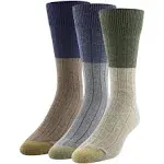 Gold Toe Men&#039;s 3-Pair Hampton Crew Socks   Shoe Size 6-12.5 Assorted