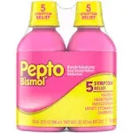 Pepto-Bismol 5 Symptom Relief Including Upset Stomach and Diarrhea Original Flav