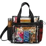 Stadium Approved Clear lunch Bag (Large) with Adjustable Strap, Front Storage...