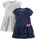 Simple Joys by Carter's Girls' Short-Sleeve and Sleeveless Dress Sets, Pack of 2