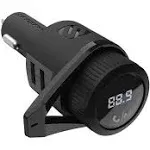 Scosche - BtFreq Hands-Free Car Kit FM Transmitter w/Dual USB - Black