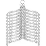 Perfecasa Crystal Clear Plastic Diamond Cut, Acrylic Hangers 20pcs