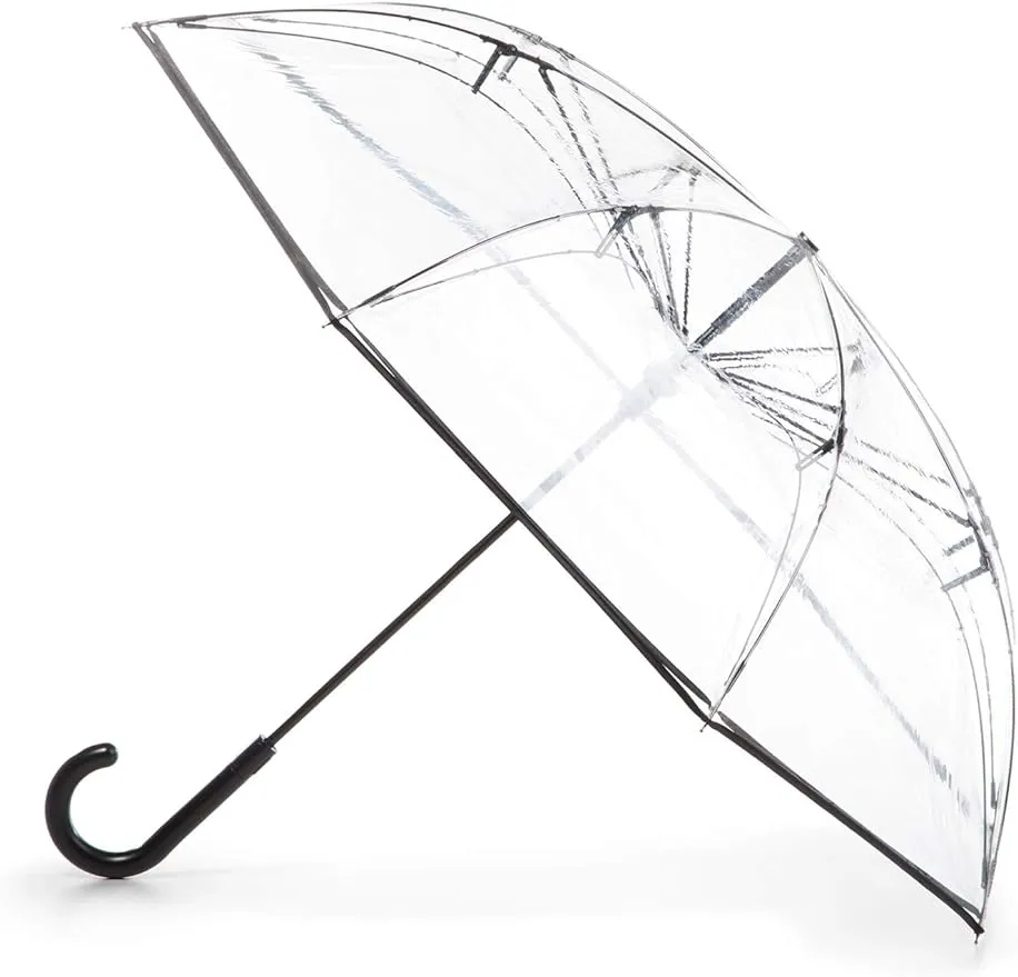 Totes InBrella - Reverse Close Umbrella with Invisible Water Repellent Coating - Auto Close, Inverted, Dripless, and Stormproof for Rainy Weather