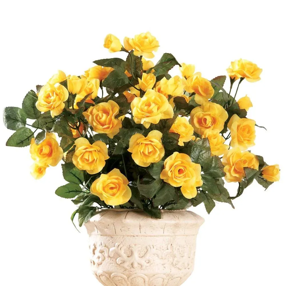 Collections Etc Artificial Floral Rose Bushes