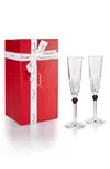 Shop Baccarat Set Of 2 Harcourt Eve Champagne Glasses (170ml) In Clear