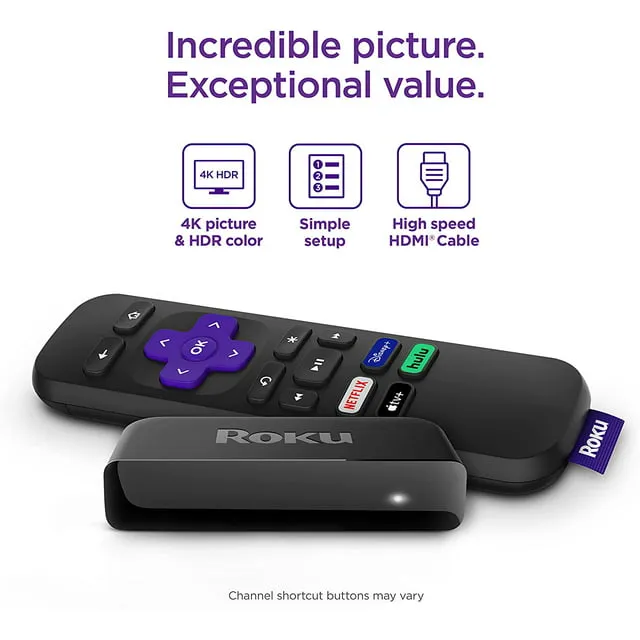 Roku Streaming Player, Premiere, HD/4K/HDR