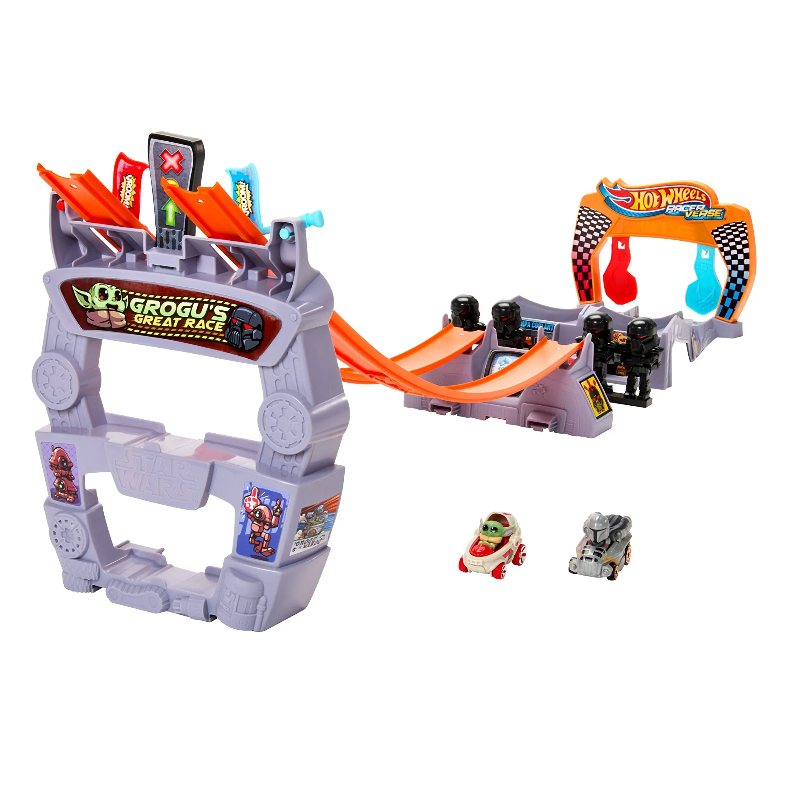 Hot Wheels RacerVerse Star Wars Grogu's Great Race Track Set