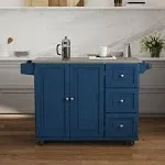 Homestyles Dolly Madison Blue Kitchen Cart