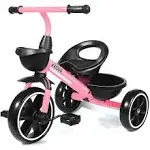 KRIDDO Kids Tricycles Age 24 Month to 4 Years,Gift Toddler Trike for 2.5 to 5/ 2-4 Year Olds, Pink