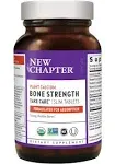 New Chapter Calcium Supplement - Bone Strength Organic Red Marine Algae Calcium - with Vitamin D3+K2 + Magnesium, 70+ Trace Minerals for Bone Health, Gluten Free, Easy to Swallow - 270 Slim Tablets 