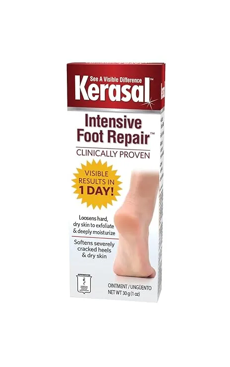 Kerasal Intensive Foot Repair Exfoliating Moisturizer 1oz. Visible Results for