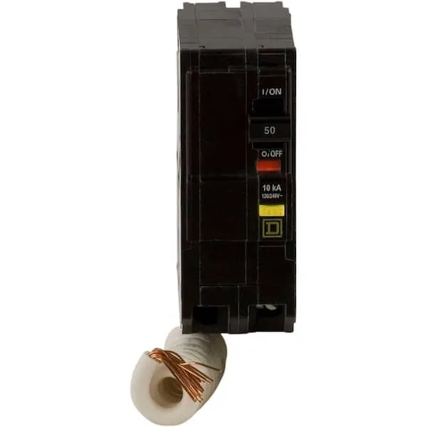 Square D QO250GFIC QO 50 Amp 2-Pole GFCI Circuit Breaker