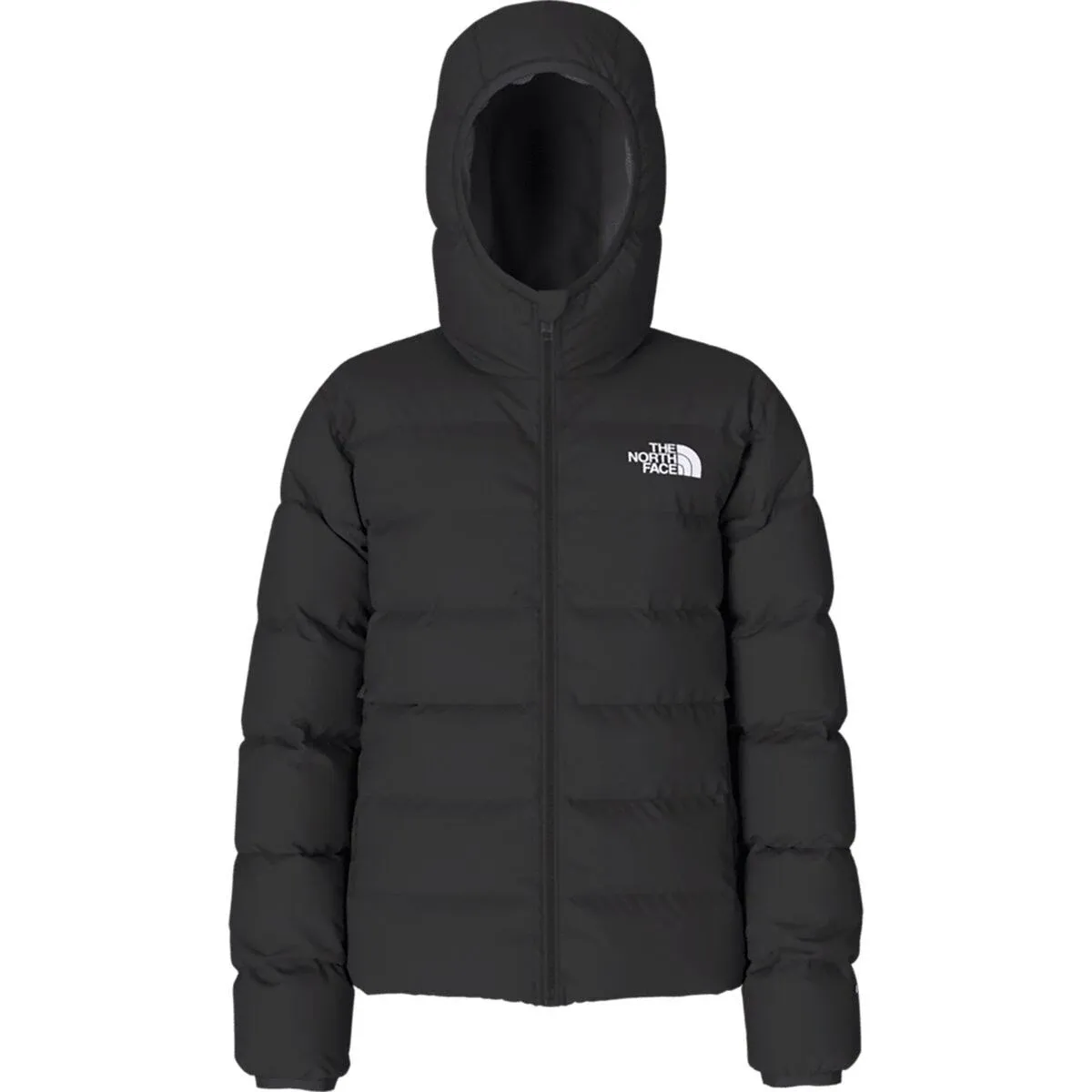 The North Face Girls' Reversible North Down Hooded Jacket, TNF Black / S